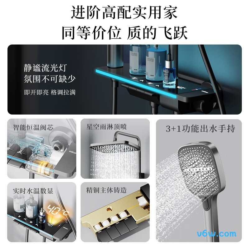 四季沐歌M-A59-4ZHXQ花洒智能花洒图片