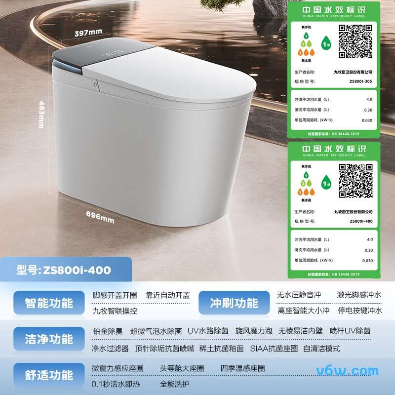 ZS800I-400智能马桶图片