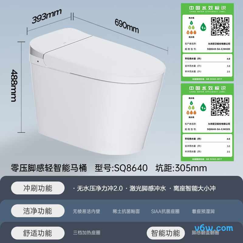 SQ8640-SA-CJM305智能马桶图片