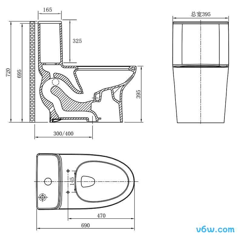 11173-2-1/41KB-3普通马桶图片