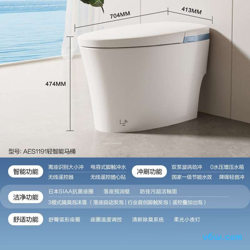AES1191L智能马桶图片