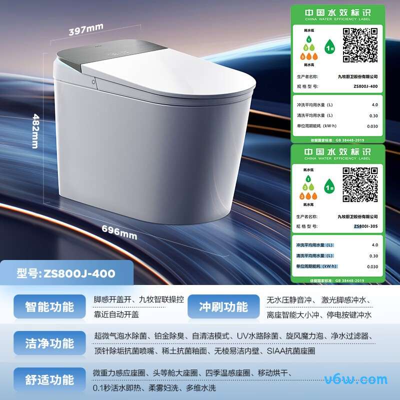 ZS800J-400智能马桶图片