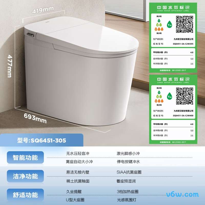 SQ6451-SA-CJM305智能马桶图片