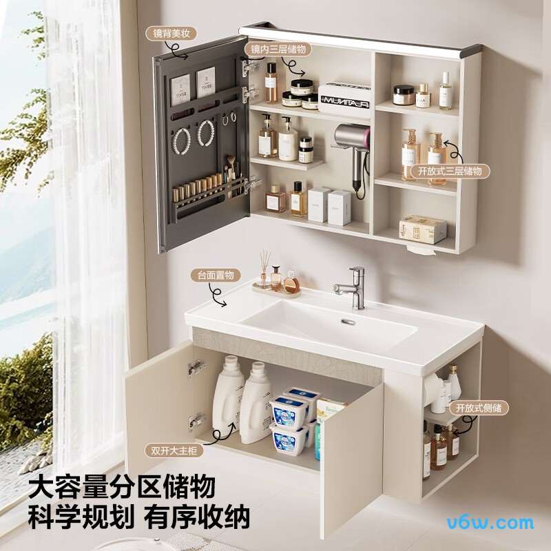 箭牌ZY80浴室柜图片