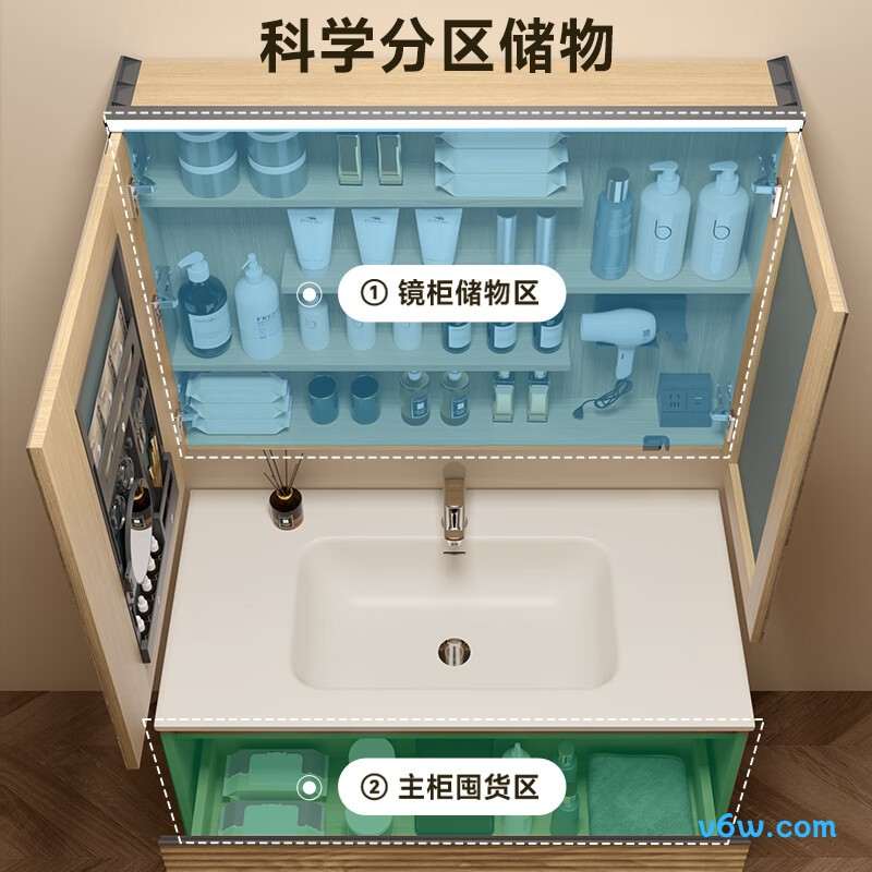 瑞尔特Y0069-100浴室柜图片