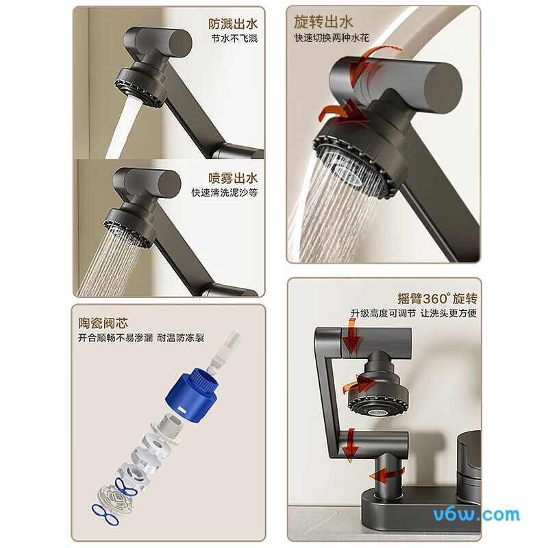 尊驰ZC-1561B-G面盆龙头图片