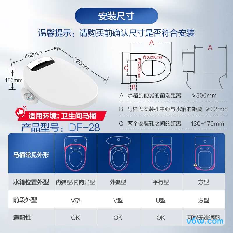 海尔DF-28智能马桶盖图片