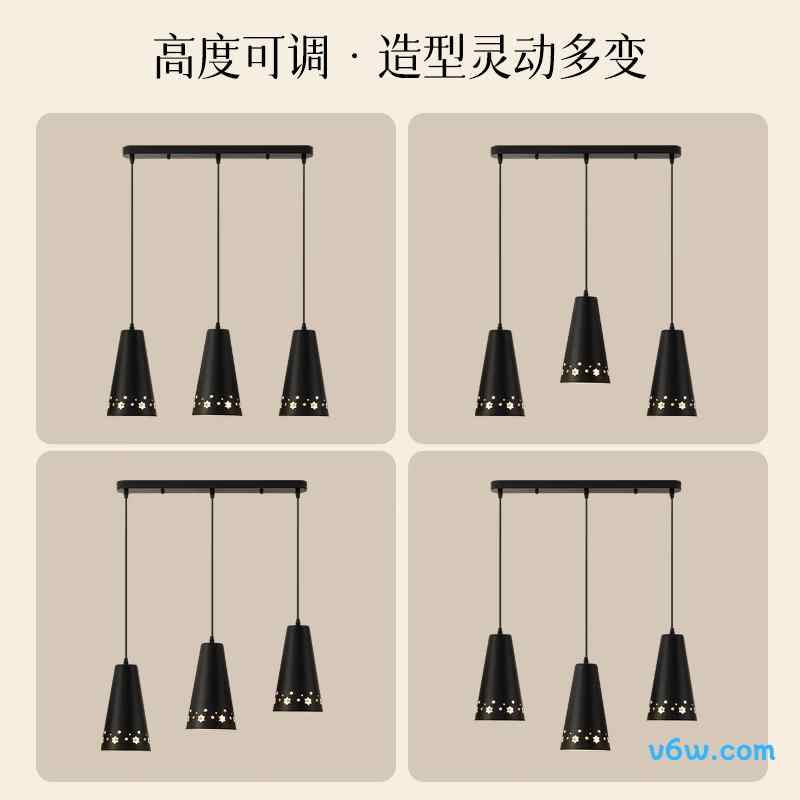 欧普MD6115-Y14×3-E27吊灯图片