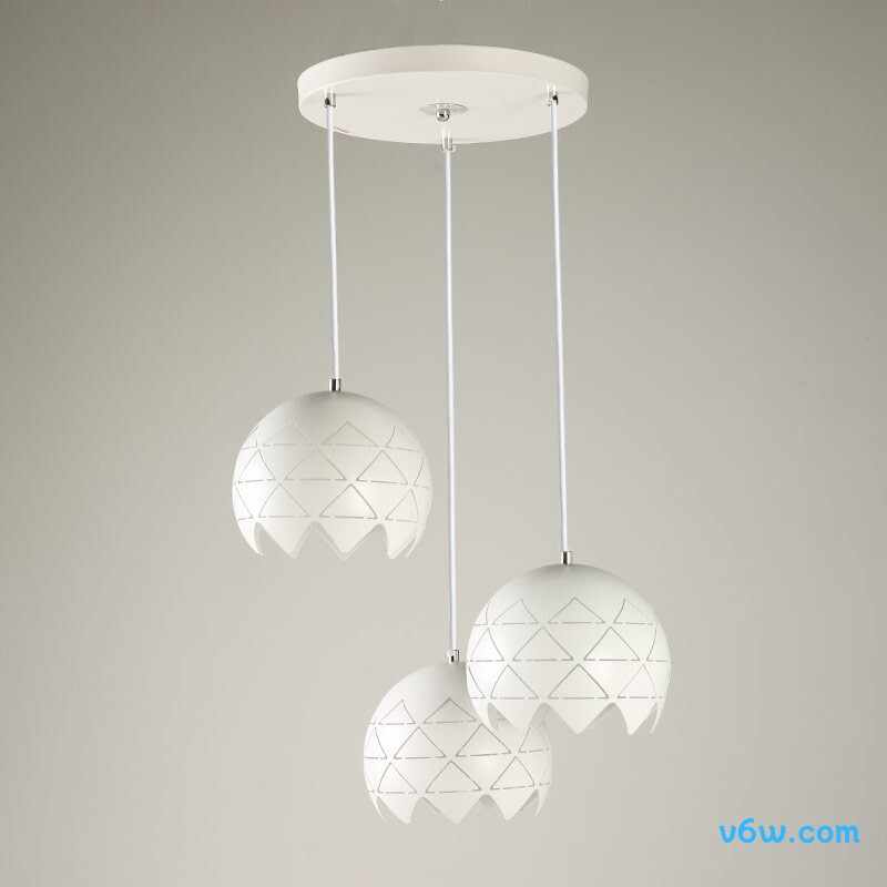 FSL三头哑白50302吊灯图片