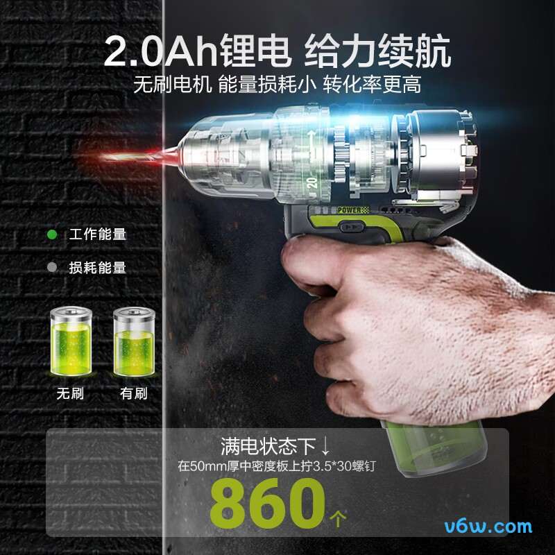 威克士WU131X(双电)电钻图片