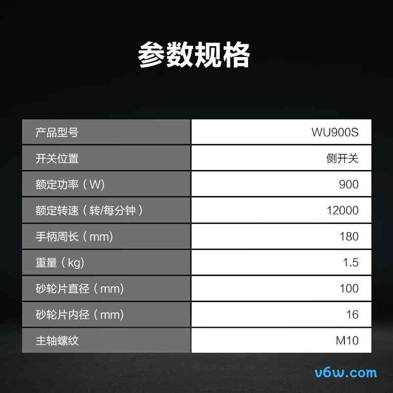 威克士WU900S角磨机图片