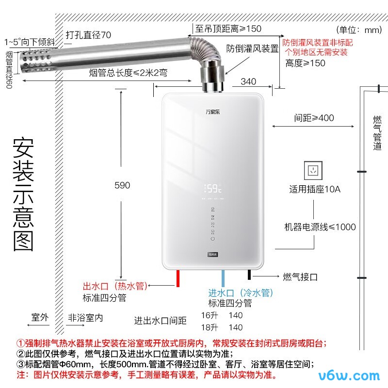 万家乐JSQ34-18D10S燃气热水器图片