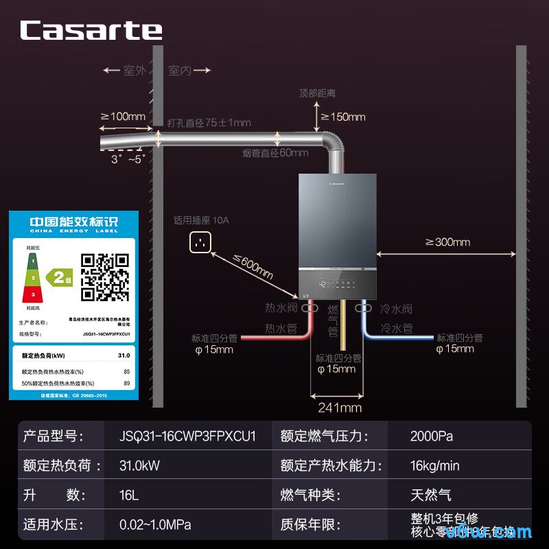 卡萨帝JSQ31-16CWP3FPXCU1