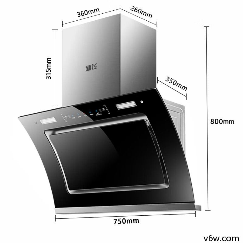 新飞CXW-280-B侧吸油烟机图片