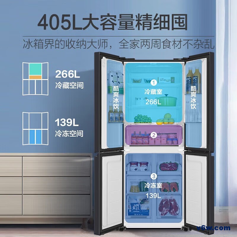 海尔BCD-405WLHTDEDS9U1冰箱图片