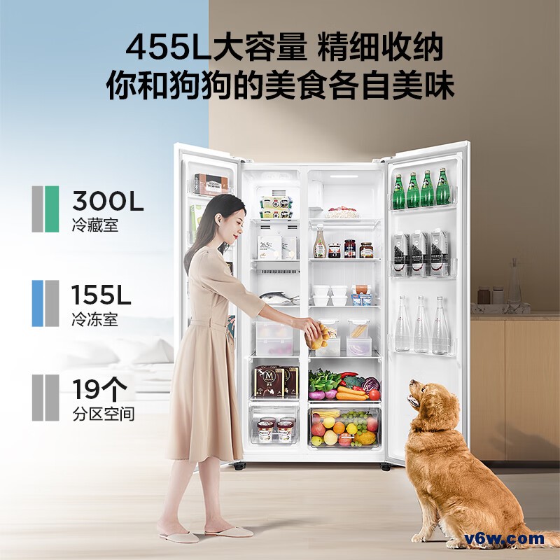 TCL-R455V7-S冰箱图片