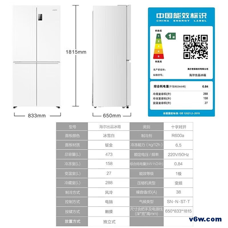 统帅BCD-473WGLTDEDW9冰箱图片