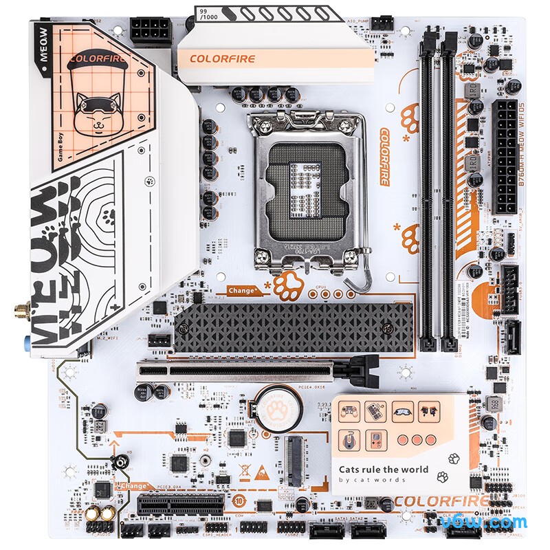 七彩虹COLORFIRE B760M-A MEOW WIFI D5橘影橙