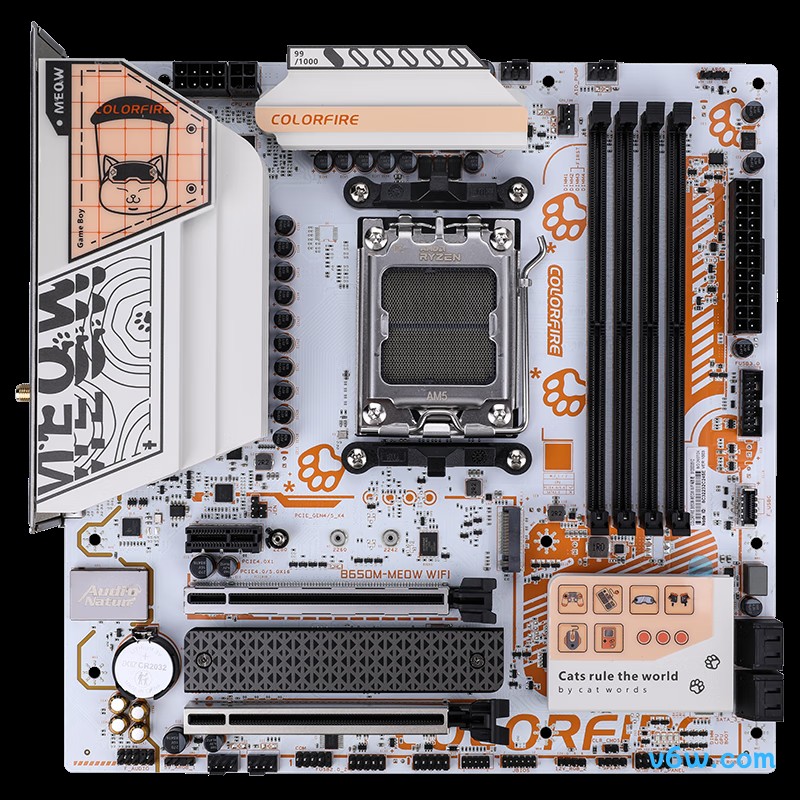 七彩虹COLORFIRE B650M-MEOW WIFI 橘影橙