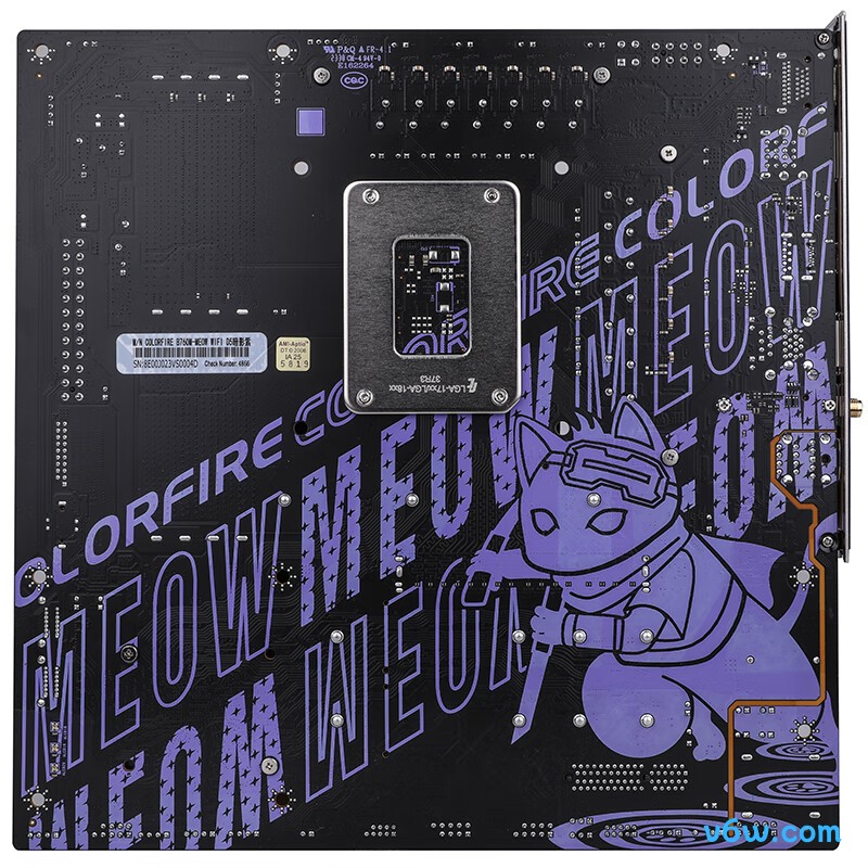 七彩虹COLORFIRE B760M-MEOW WIFI D5暗影紫