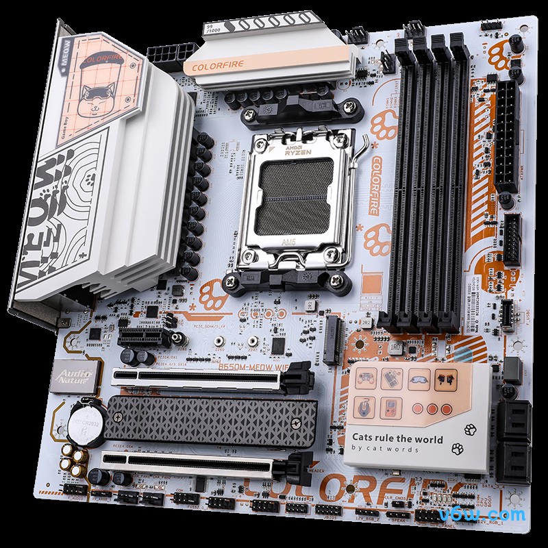 七彩虹COLORFIRE B650M-MEOW WIFI 橘影橙