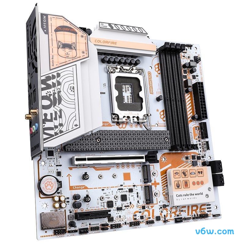七彩虹COLORFIRE B760M-MEOW WIFI D5橘影橙