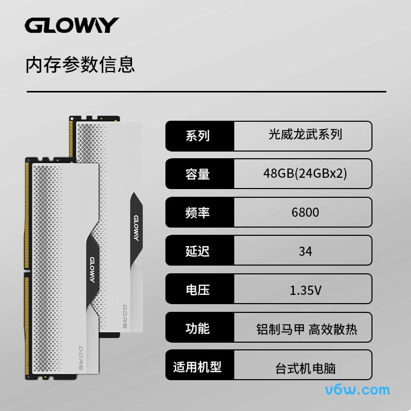 光威48GB(24GBx2) DDR5 6800