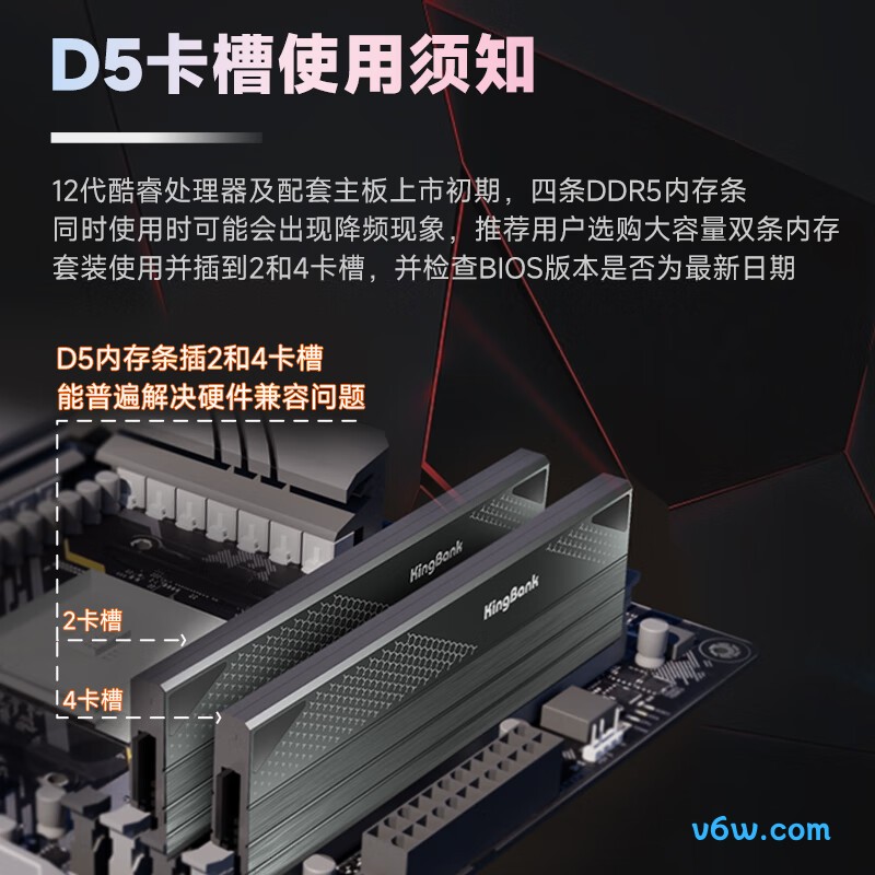 金百达96GB(48GBX2) DDR5 6400台式机内存图片