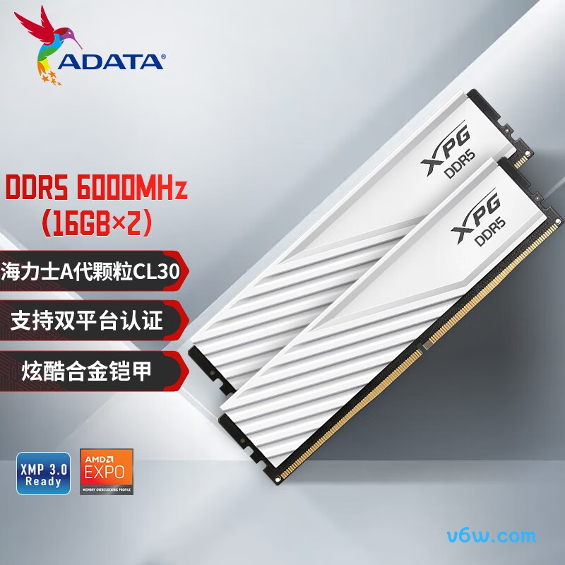 威刚32GB(16GBX2) DDR5 6000
