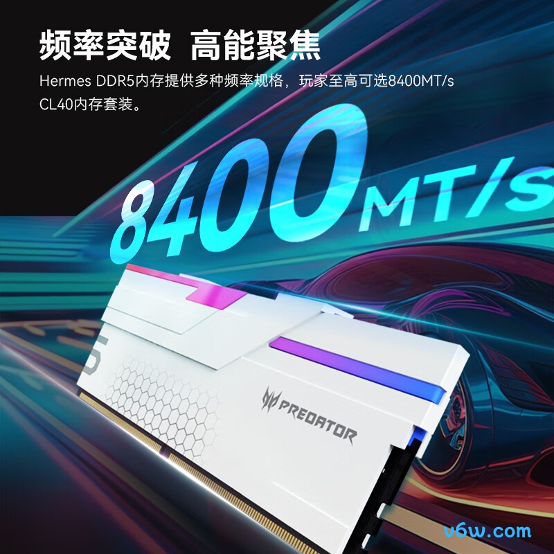 宏碁掠夺者64G(32G×2) DDR5 6400