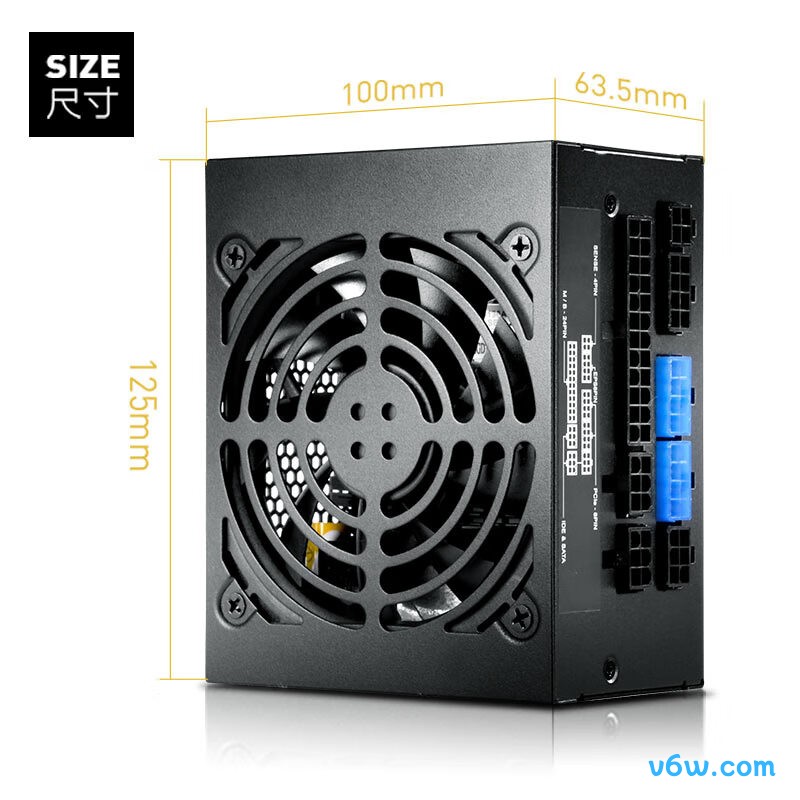 银昕 650W SX650-G SFX电脑电源图片