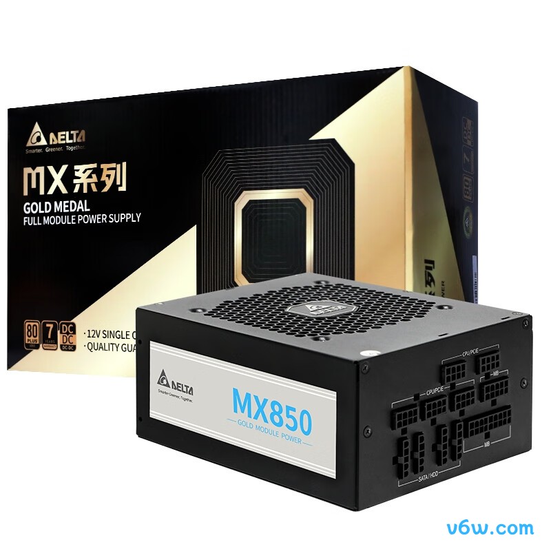 台达 850W MX850 金牌全模组电脑电源图片