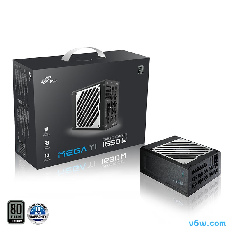 全汉 MEGA Ti 1650W 钛金牌全模组电脑电源图片