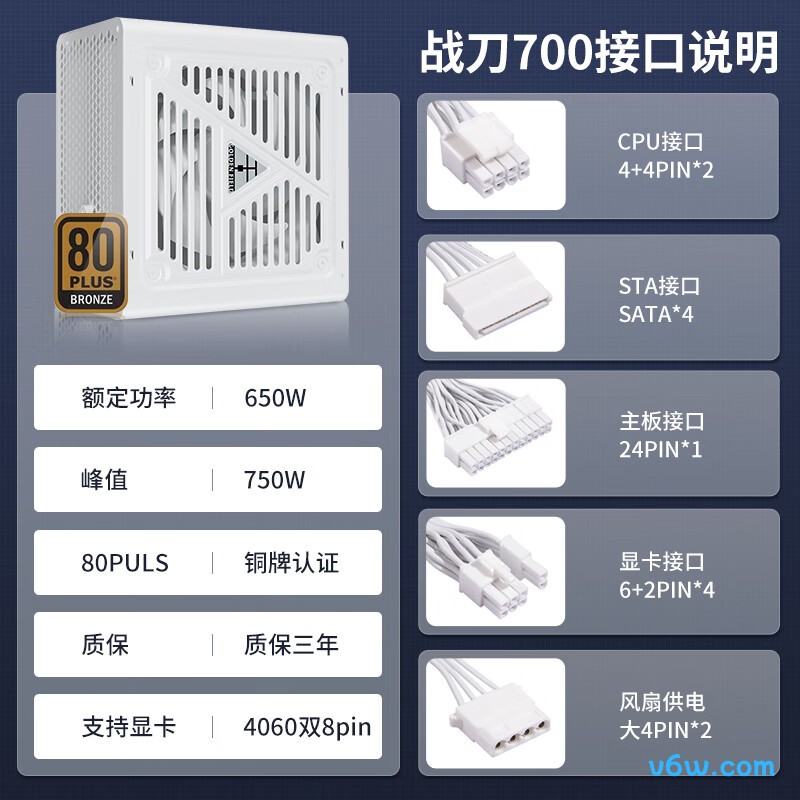 金河田 650W 战刀700