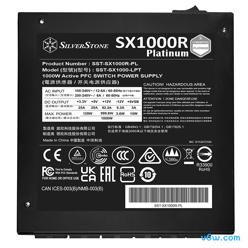 银昕 1000W SX1000R SFX-L金全模电脑电源图片