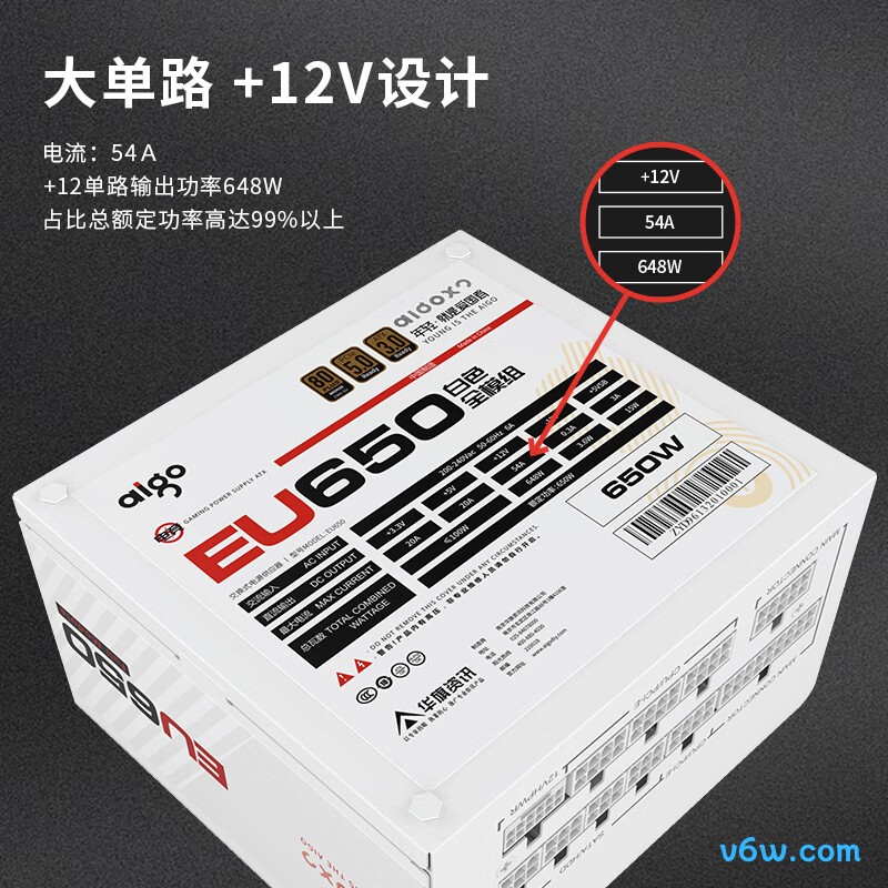 爱国者 电竞EU650W 铜牌全模组