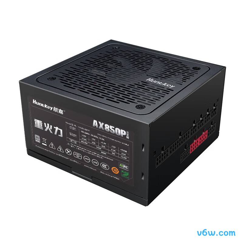 航嘉 重火力AX850P三叉戟金牌850W电脑电源图片