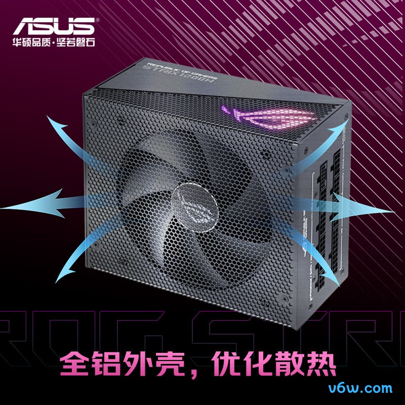 华硕ROG STRIX 雷鹰850W AURA金牌电脑电源图片
