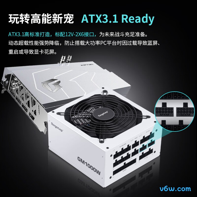 鑫谷 GM1000W 冰山版金牌全模组电脑电源图片