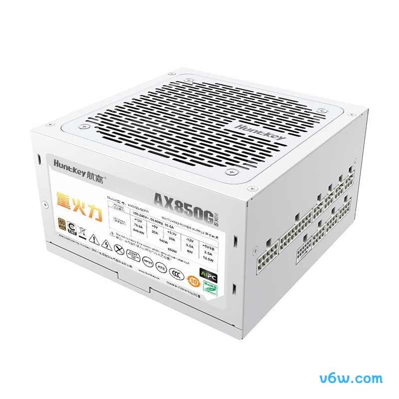 航嘉 重火力AX850G三叉戟金牌850W电脑电源图片