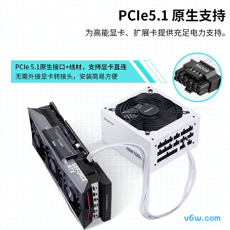 鑫谷 GM1000W 冰山版金牌全模组电脑电源图片