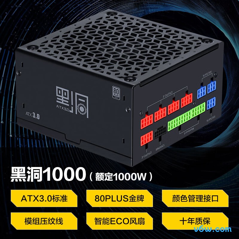 先马 洞1000W 金牌电脑电源图片