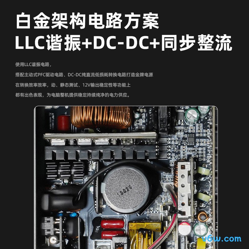 爱国者 ES SUPER 1000W 金牌全模组电脑电源图片