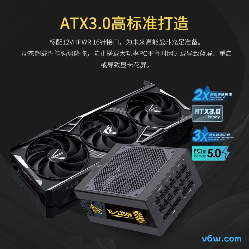 鑫谷 1250W 昆仑KL-1250G电脑电源图片