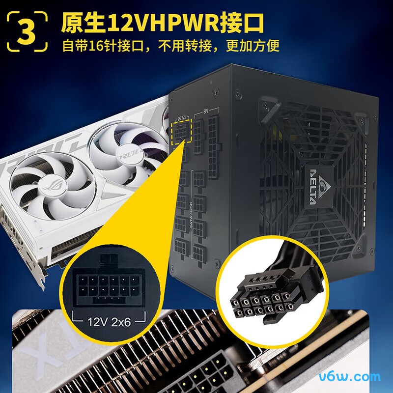 台达 850W MP850压纹线版 金牌全模电脑电源图片