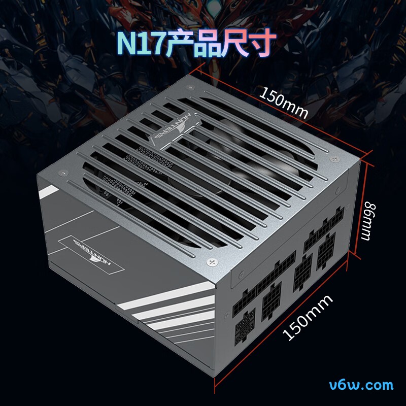长城 1700W N17金牌电脑电源图片