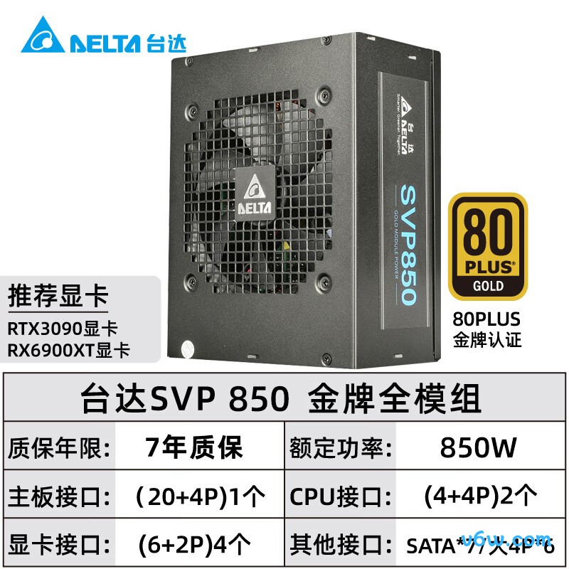 台达SVP 850W电脑电源图片