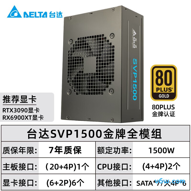 台达 1500W电脑电源图片