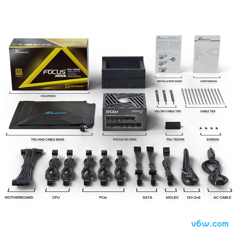海韵 海韵1000W FOCUS电脑电源图片