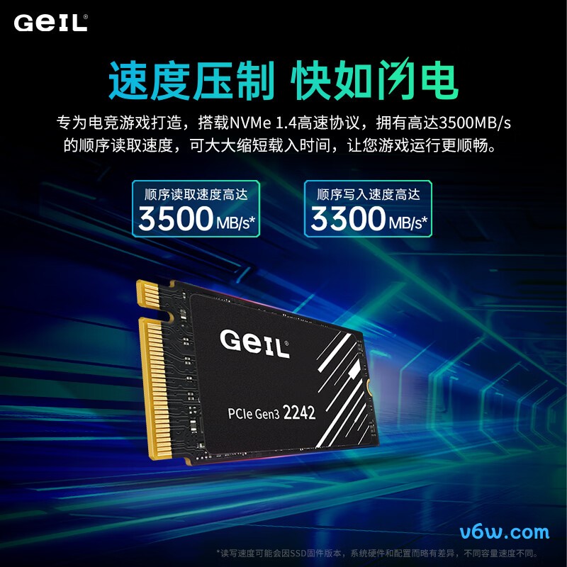 GEIL金邦 1TB SSD固态硬盘 2242短板